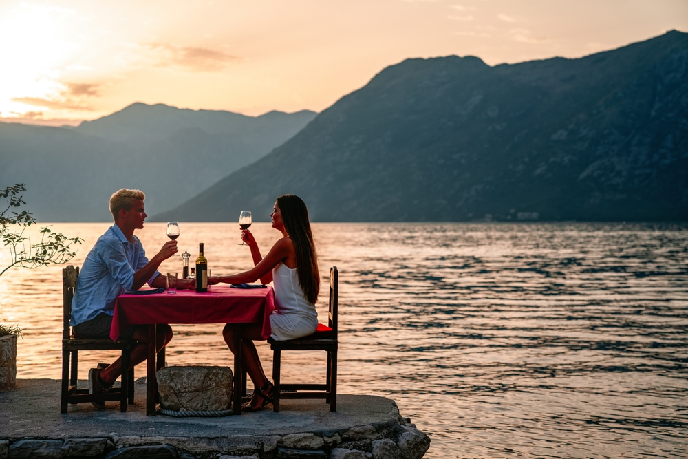 Private romantic dinner under stars during African safari honeymoon